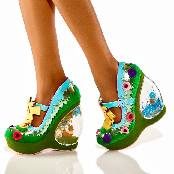 SOLD Dolls Kill X Irregular Choice Journey On Wedge Pokémon globe shoes - Picture 10 of 16